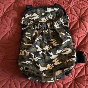 Pet Carrier, backpack style in camouflage